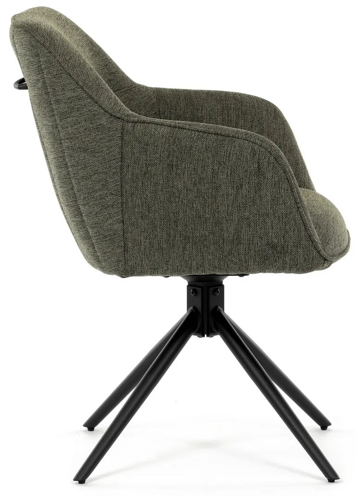 Zestaw krzeseł obiadowych z mechanizmem zwrotnymHC-536 GRN2, 2 szt.