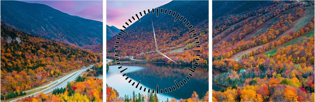 Obraz - White Mountain, New Hampshire, USA (z zegarem) (90x30 cm)