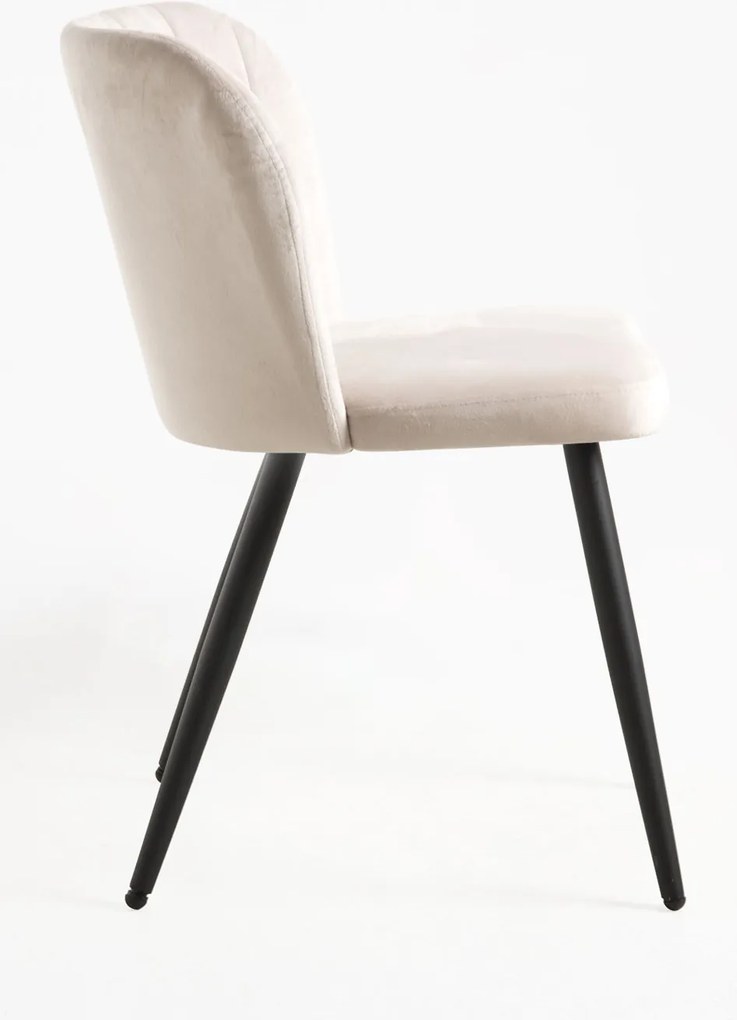 Zestaw 4 Krzese Luk Aksamitne