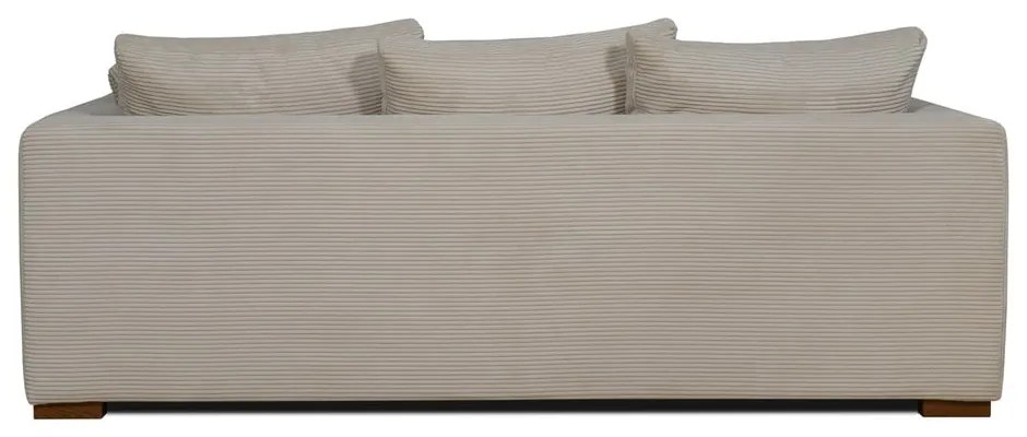 Beżowa sztruksowa sofa 220 cm Comfy – Scandic
