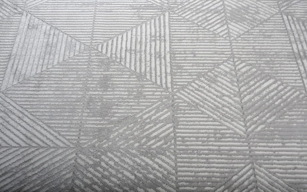 Dywan nowoczesny 3D Anett trójkąty szary 200 cm x 290 cm
