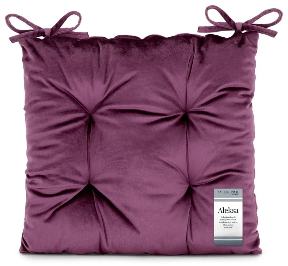 Aksamitna poduszka na krzesło 40x40 cm Aleksa – Restilo