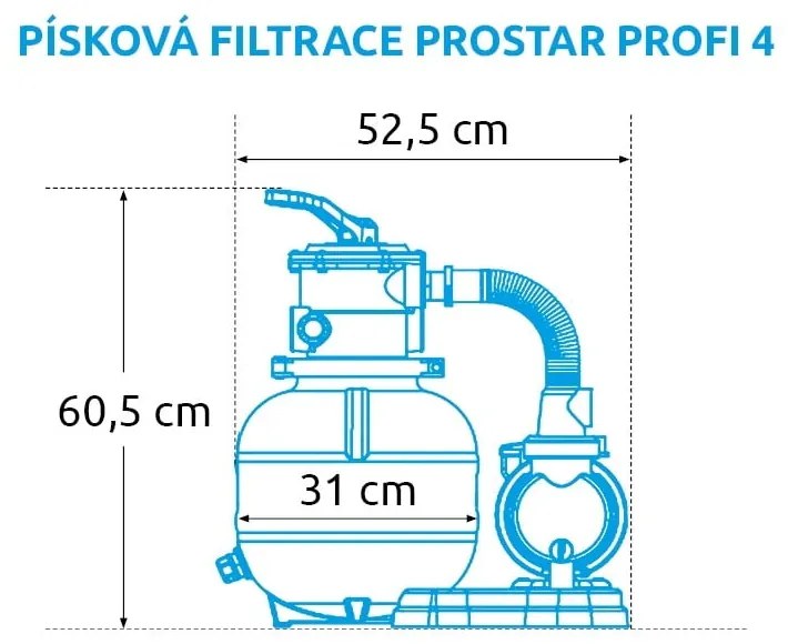 Filtr piaskowy ProStar Profi 6 m3/h – Marimex