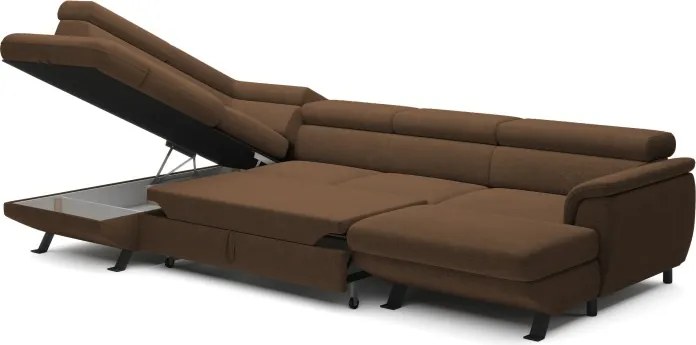 Narożnik RAVEN XL wolnostojący z funkcją spania tkanina Artico 37435 Rdzawy WERSAL