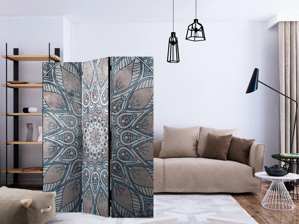 Parawan dwustronny Orient 135x172 cm 3-częściowy szary ARTGEIST B