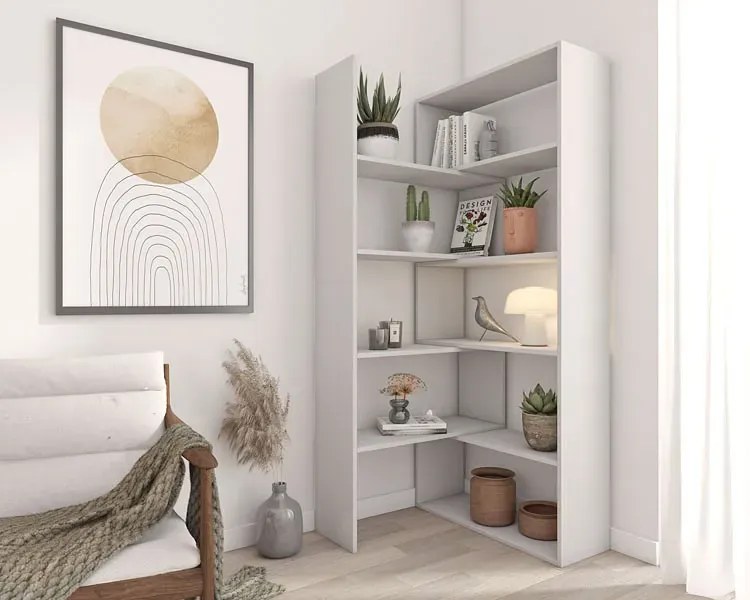 Biały stojący regał na ubrania G7-N59