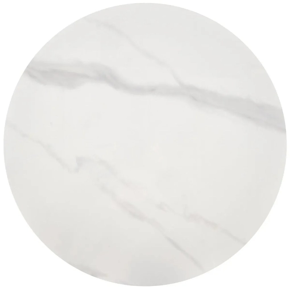 Stolik kawowy TALBI 50x50 biały marmur/złoty HALMAR