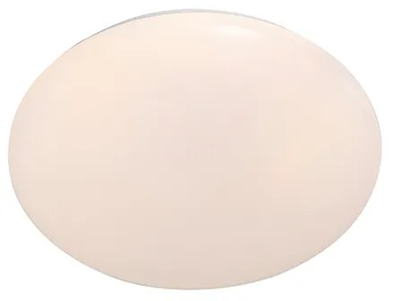 Lampa sufitowa biała 33 cm z wbudowanym LED i ściemniaczem z pilotem - Iene Nowoczesny Oswietlenie wewnetrzne