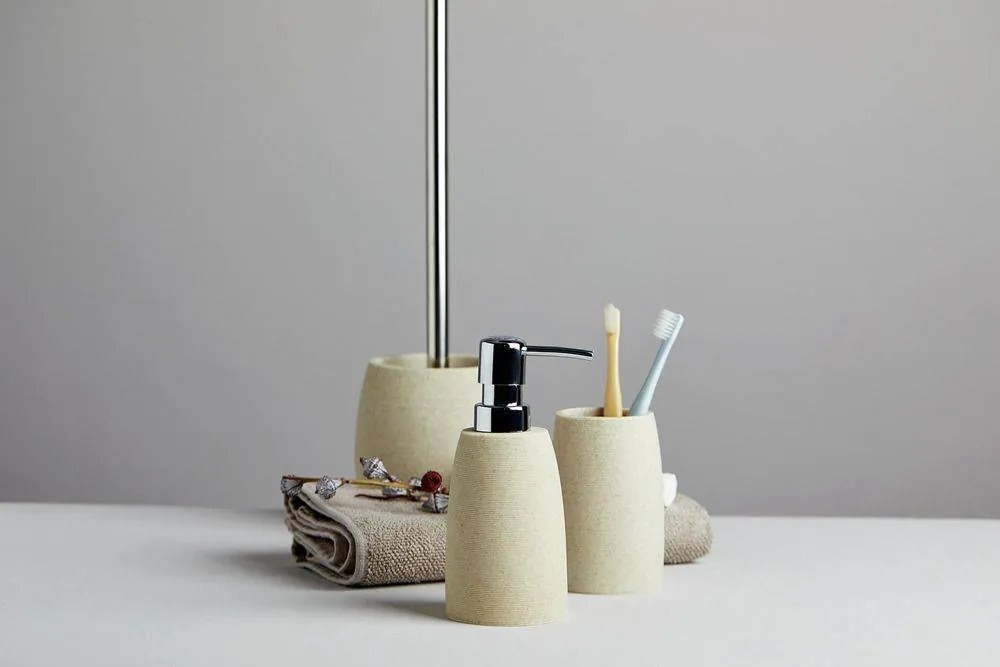 Pojemnik na szczotkę GOA BEIGE + szczotka WC, WENKO