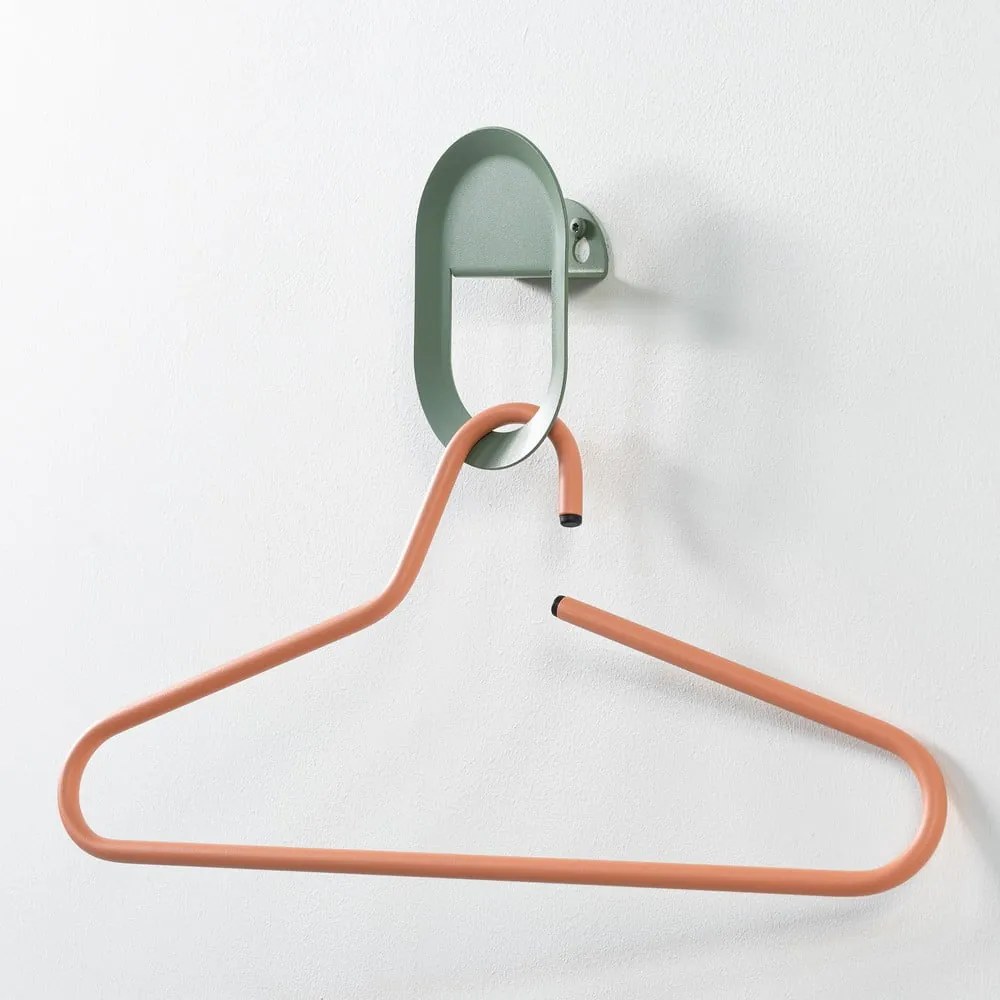 Szarozielony ścienny stalowy haczyk Coucou – Spinder Design
