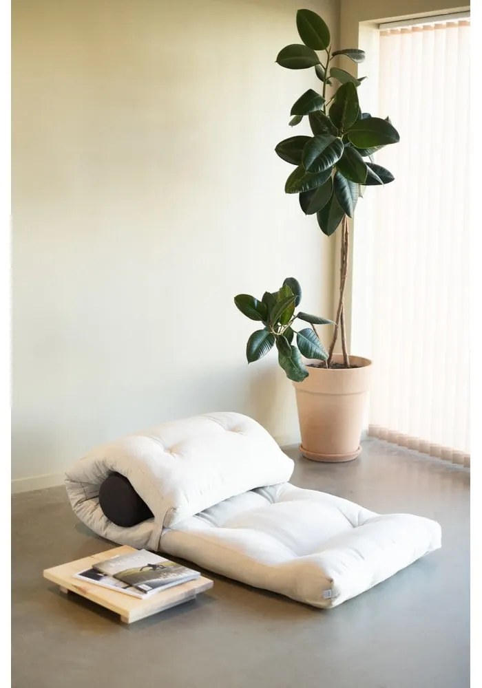 Zielonoszary materac futon 70x200 cm Wrap Olive Green/Dark Grey – Karup Design