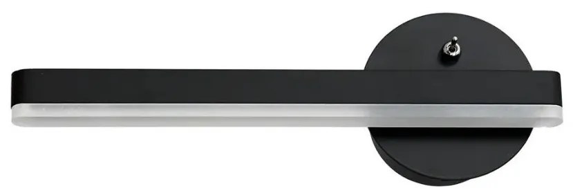 Czarny kinkiet led - K336-Pavos