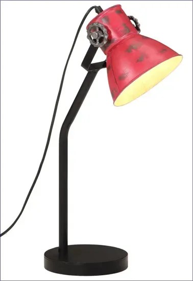 Lampa stołowa w retro stylu postarzały czerwony M001 Cres