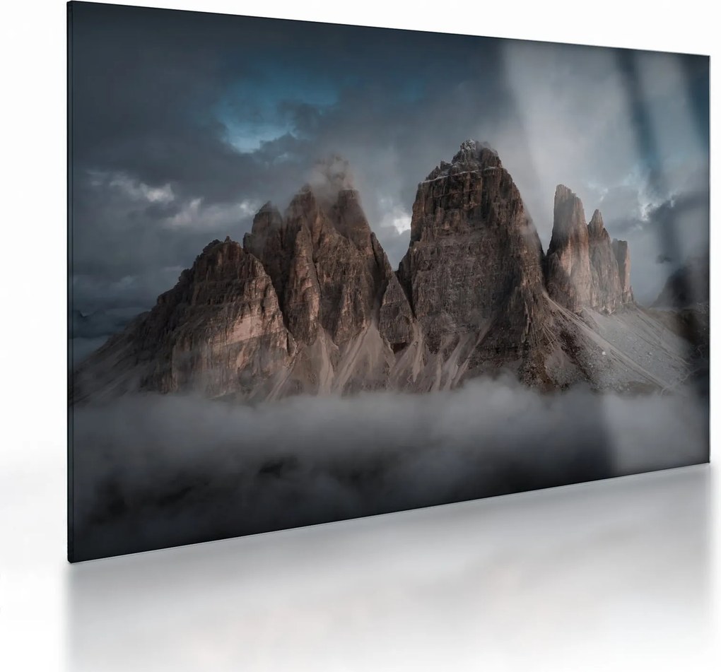 Obraz na szkle - Trzy Zęby, Włoskie Dolomity (70x50 cm)