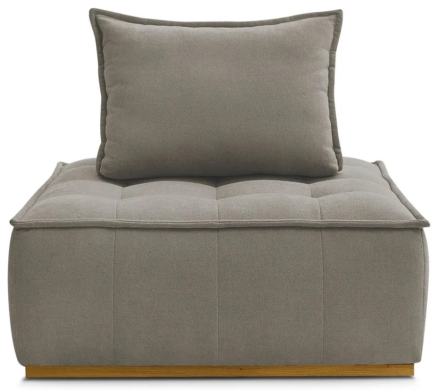 Szarobrązowy fotel z tkaniny szenilowej Elisa – Bobochic Paris