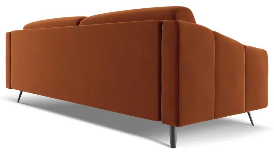 Pomarańczowa aksamitna sofa 238 cm Nalu – Makamii