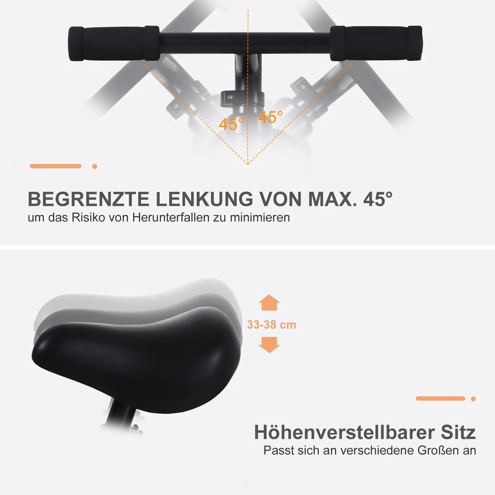 HOMCOM Rowerek Biegowy 2 w 1 Dla Dzieci Z Kółkami Podporowymi i Pedałami 2-5 Lat PP Czerwony | Aosom PL