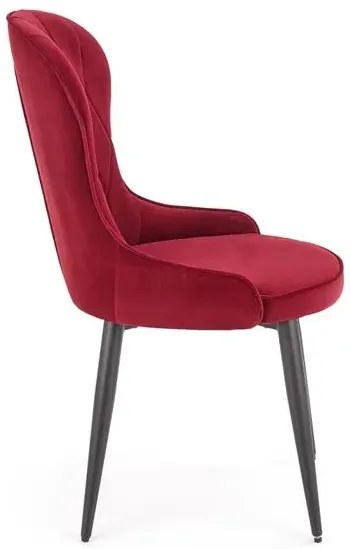 Krzesło tapicerowane K366 VELVET bordowe HALMAR