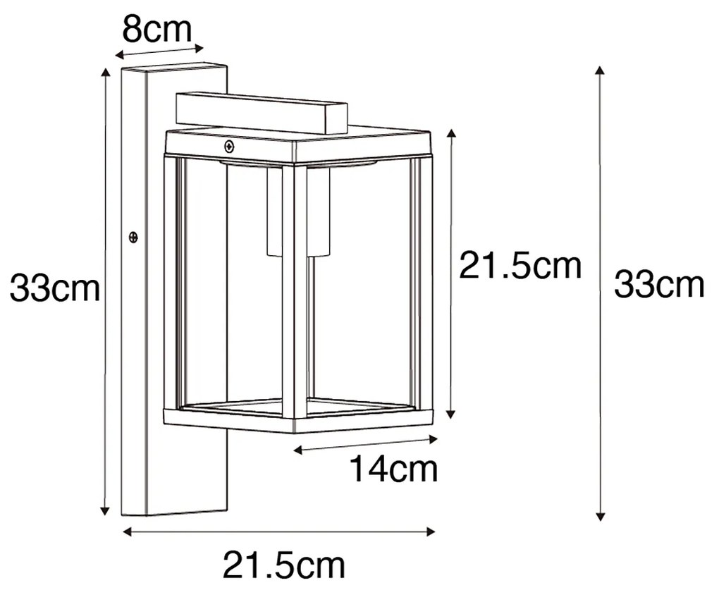 Inteligentny kinkiet zewnętrzny rdzawobrązowy IP44 z WiFi ST64 - Charlois