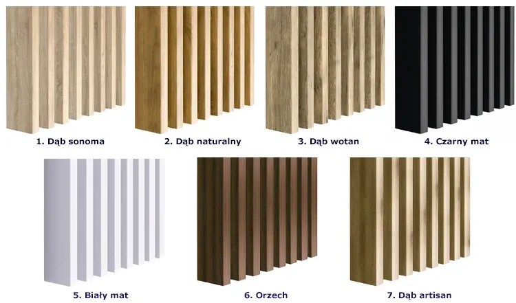 Lamele ażurowe 8 szt. biały mat C8-H09