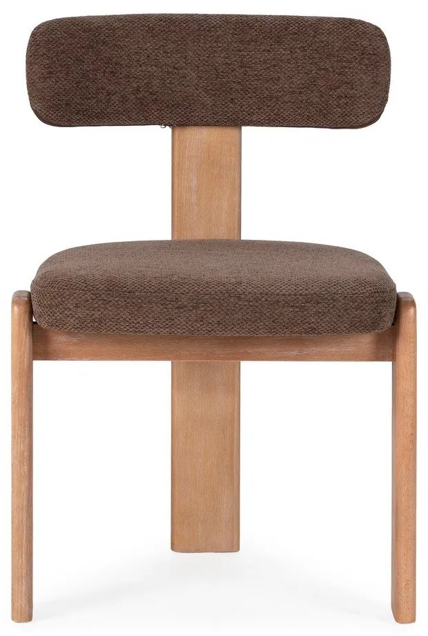 Brązowe tapicerowane krzesła zestaw 2 szt. Nadia – MOME