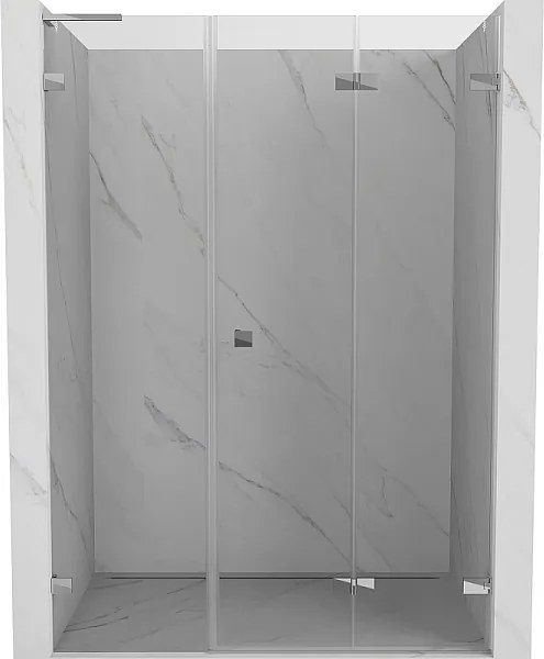Mexen Lunar-F L drzwi prysznicowe składane prawe 130 cm, transparent, chrom - 836SL-130-050-01-00-P