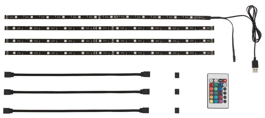 Brilo - LED RGBW 3m 2,5W USB pasek ściemnialny do TV + pilot