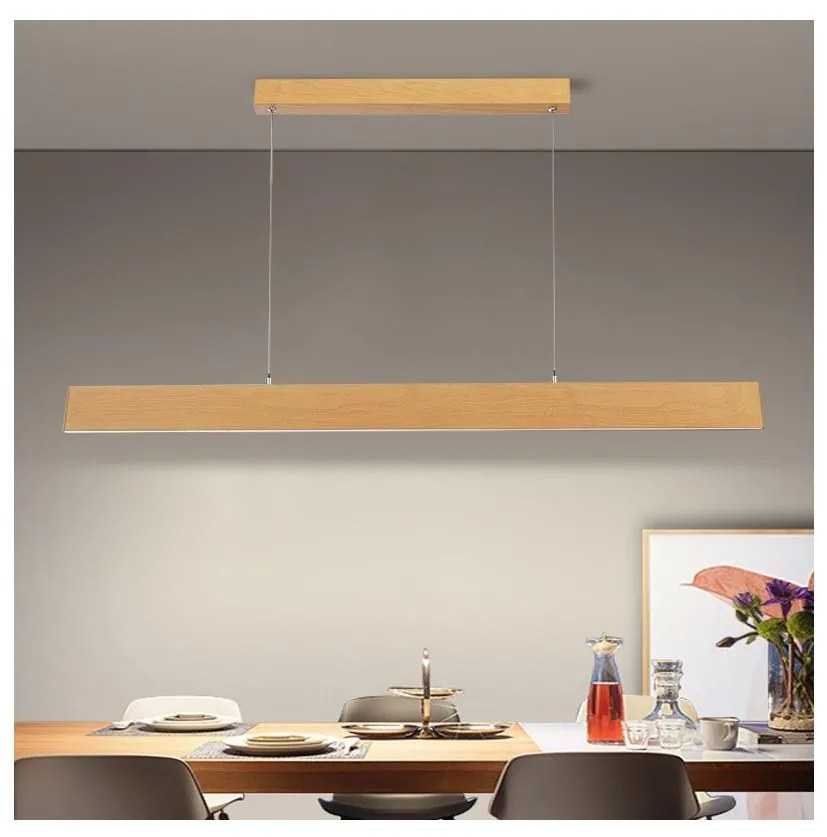 Brilagi - ściemnialny żyrandol na lince SLIMLINE LED/40W/230V 3000-6000K dekor dębu + pilot