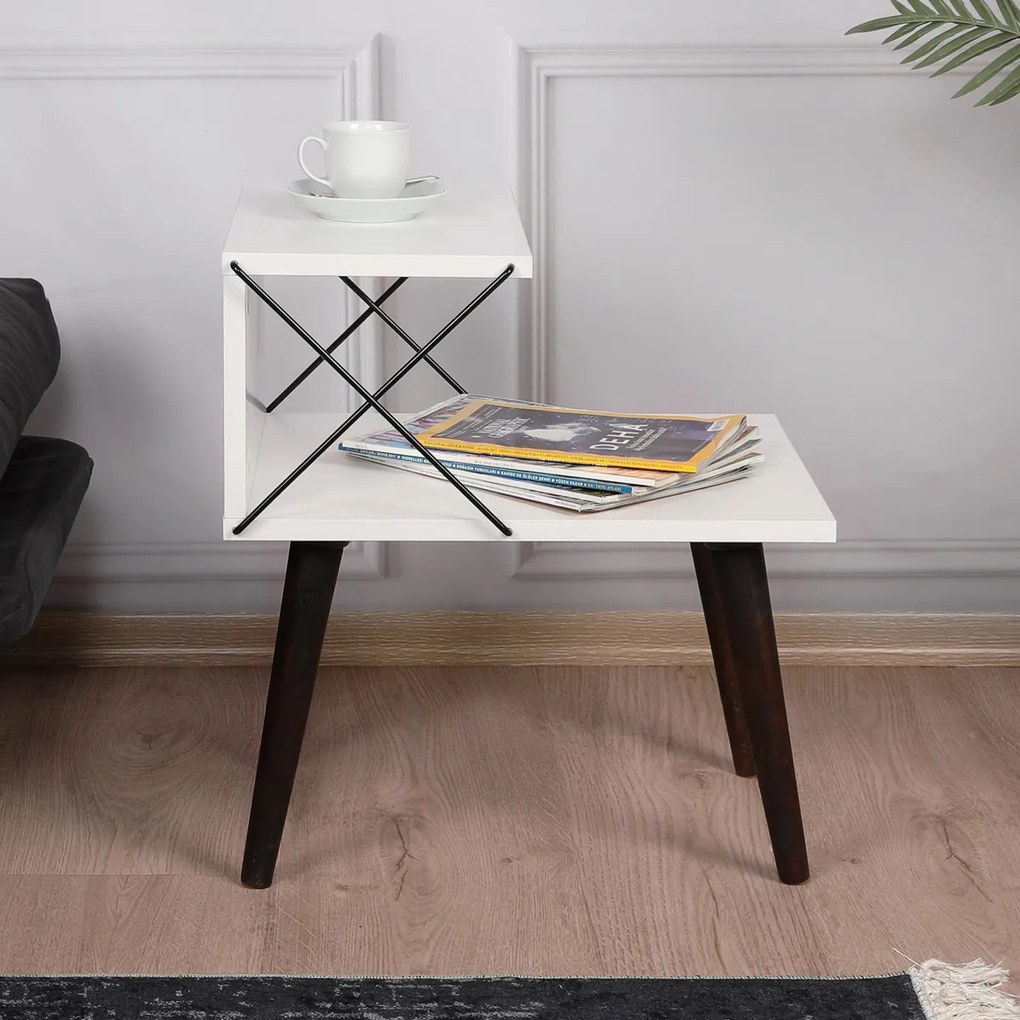 Stolik nocny Cross White