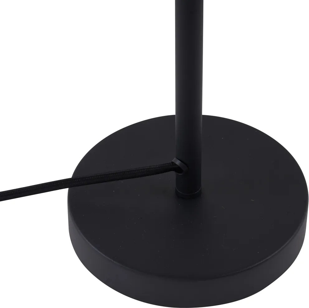 Retro Lampa Stołowa Czarna z Zielonym Szkłem - Bizle