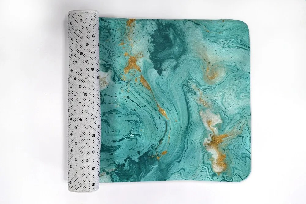 Dywanik pod prysznic Dywanik pod prysznic Turkusowy marmur