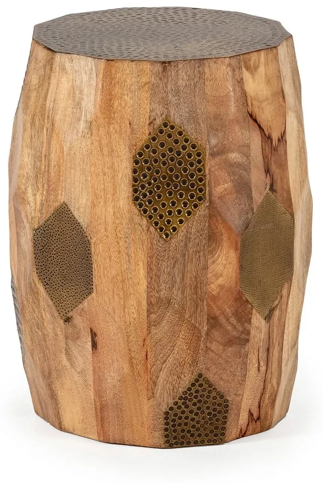 Okrągły stolik z litego drewna mango ø 29 cm Fabia – Marckeric