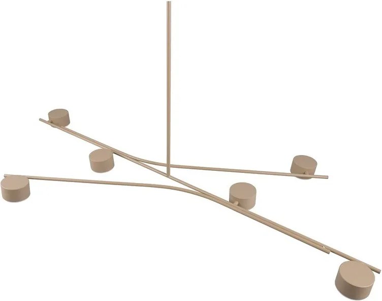 Beżowa metalowa lampa wisząca Coda – Trio Select