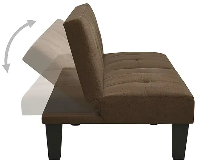 Rozkładana brązowa sofa - Iluna 3X