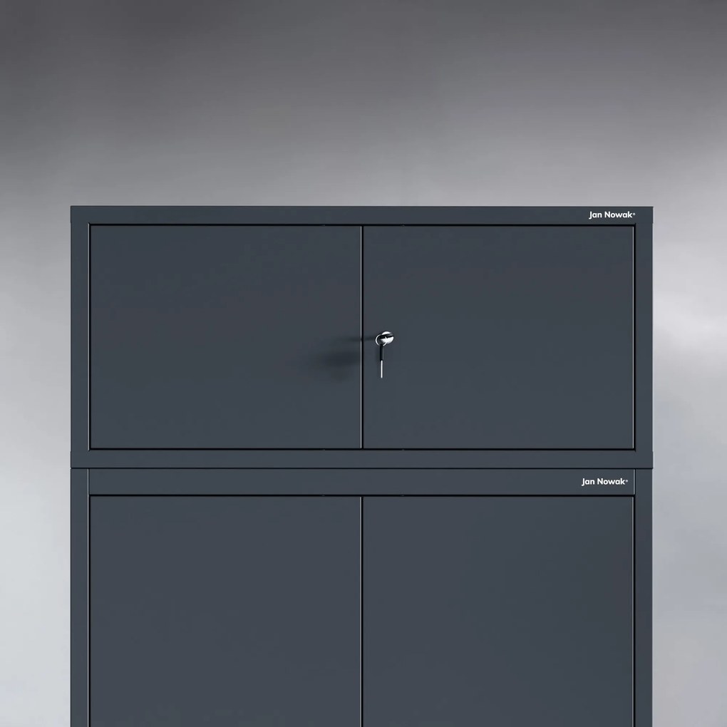 Nadstawka na szafę EWA Compact 800 x 380 x 400 mm, antracytowa