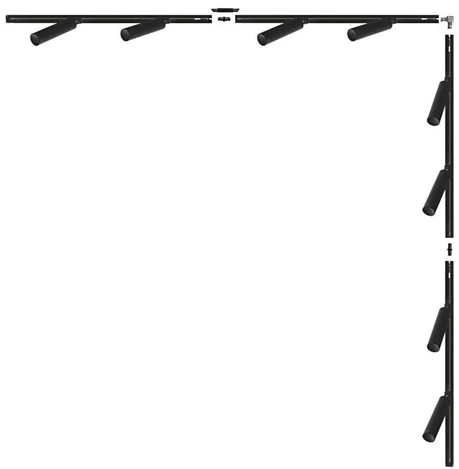 Zuma Line 3588 - Oprawa punktowa w systemie szynowym LULU 8xGU10/35W/230V czarna