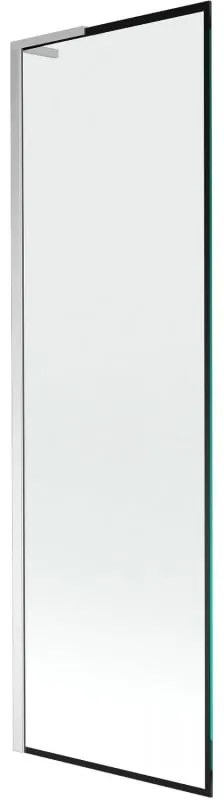 Mexen Next L parawan nawannowy 1-skrzydłowy 60 x 150 cm, czarna ramka, chrom - 895-060-000-03-70-01