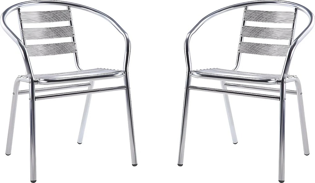 Zestaw 2 krzeseł ogrodowych  z aluminium - MONTMARTRE