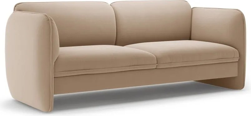 Brązowa aksamitna sofa 204 cm Georgia – Micadoni
