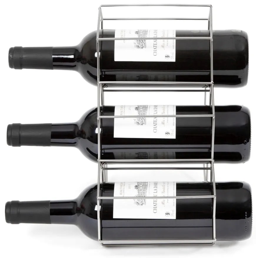 Szary metalowy stojak na wino Compactor