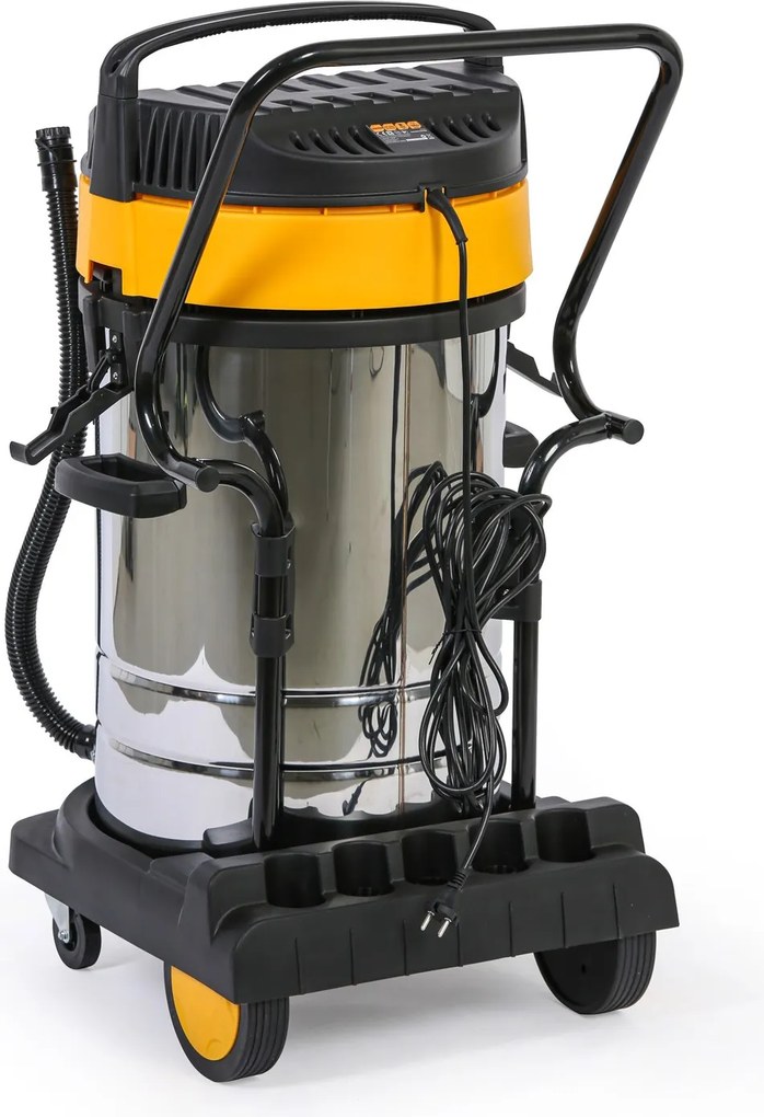Odkurzacz przemysłow TOLSEN 79610y, ssanie na sucho/mokro, 3000 W, 80 l