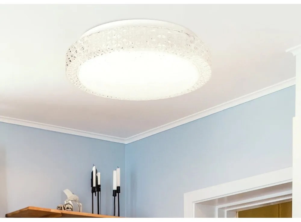 Biała lampa sufitowa LED 27x27 cm Rabel – Candellux Lighting