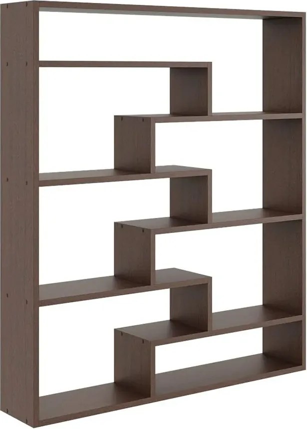 Minimalistyczny regał wiszący lub stojący w kolorze wenge K2-E89