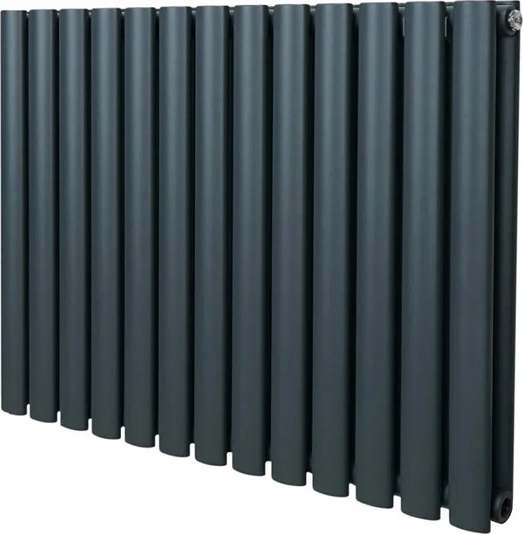 Grzejnik kolumnowy owalny – 600 mm x 780 mm – antracytowo-szary
