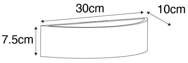 Rustykalna lampa ścienna gipsowa - Aurel Novo