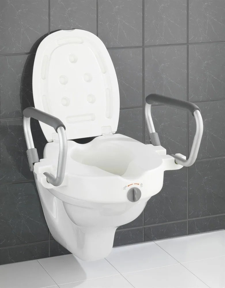 Deska sedesowa podwyższona SECURA , nasadka na sedes z uchwytami obciążenie 130 kg, WENKO