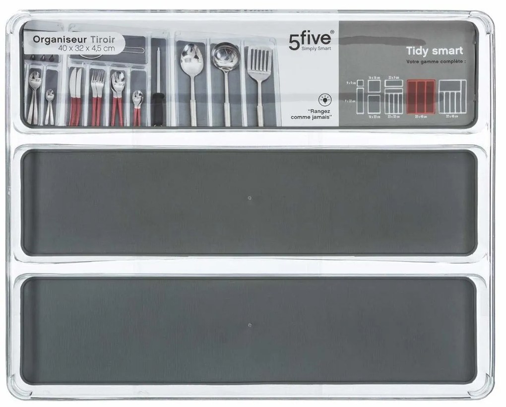 Organizer na sztućce, 3 przegrody, 40 x 32 cm, 5five Simply Smart