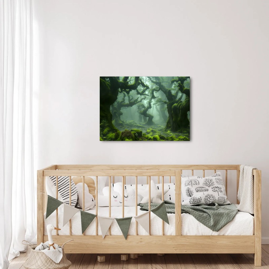 Obraz - Las porośnięty mchem (70x50 cm)