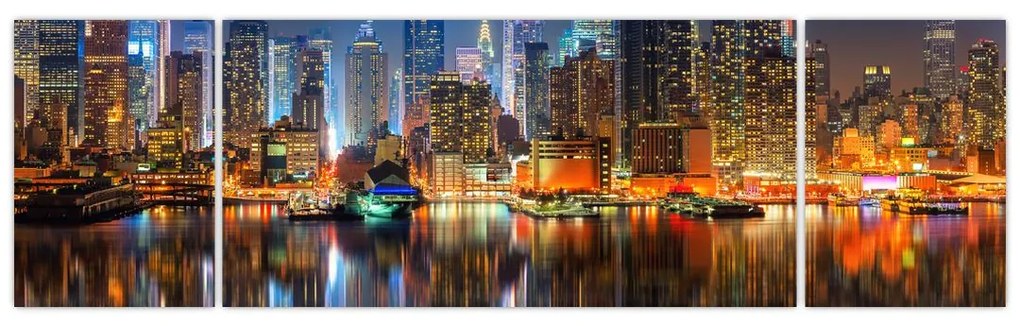 Obraz Manhattanu w nocy (170x50 cm)