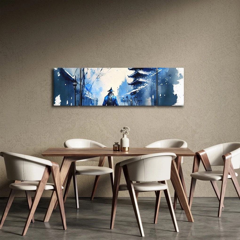 Obraz - Samuraj, akwarela (170x50 cm)